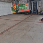 Concrete driveway pressure washing and surface cleaning in TX